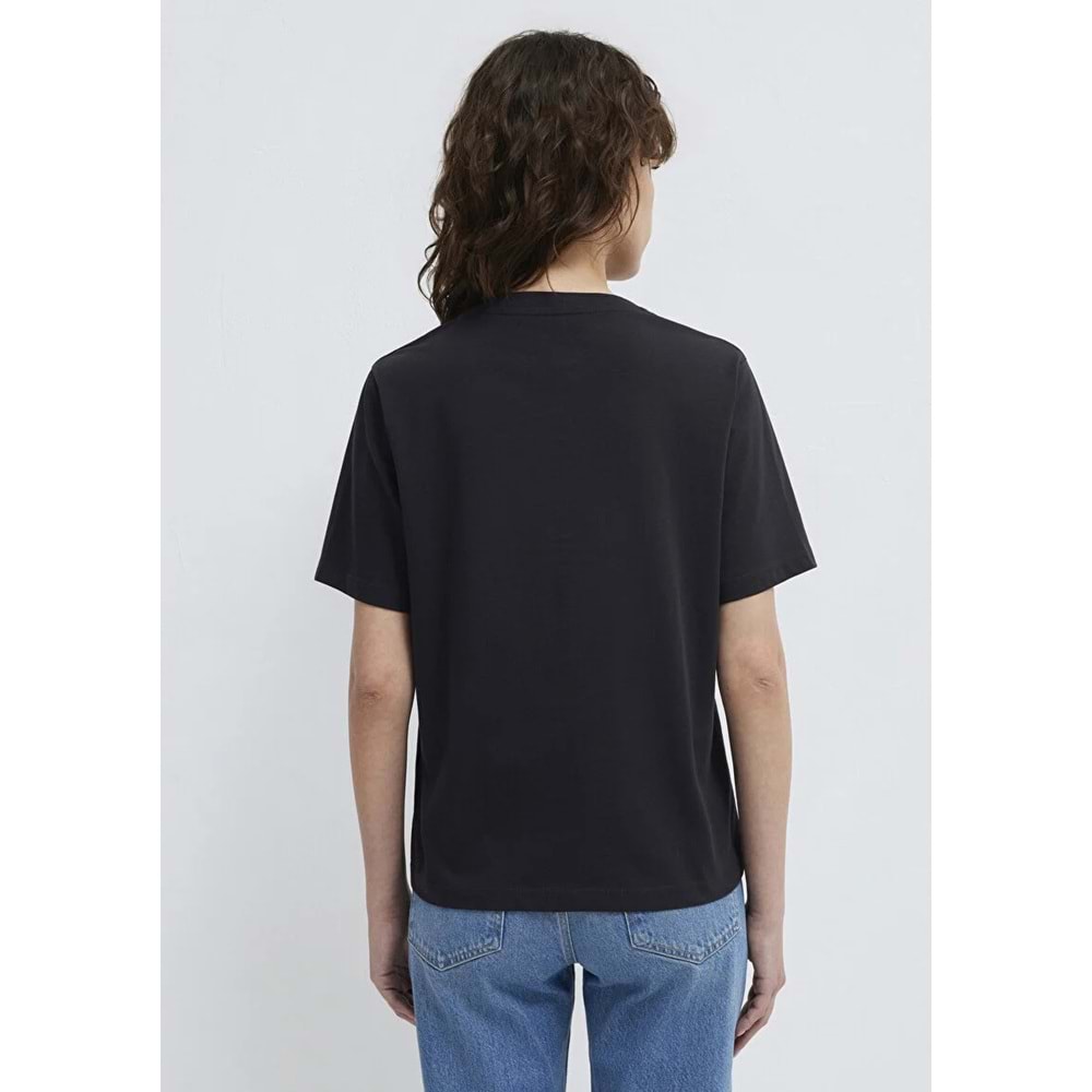 Mavi M1610674-70087 Mavi Kedi Logo Baskılı T-Shirt Kadın Tişört