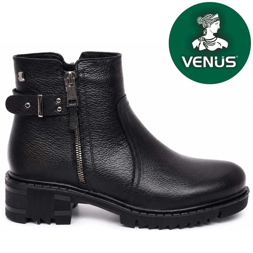 Venüs Huzey Hakiki Deri Kaymaz Taban Ortopedik Kadın Bot