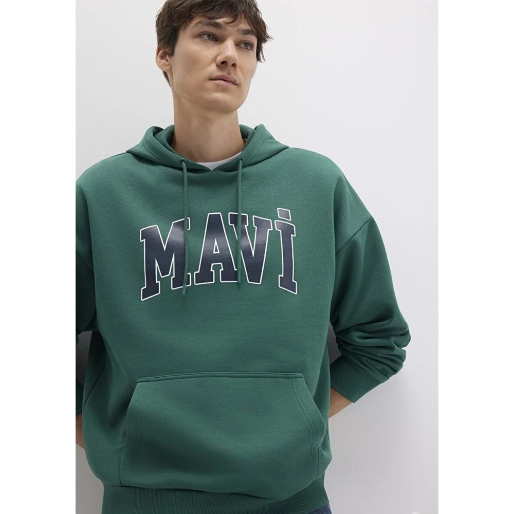 Mavi M067149-71874 Logo Baskılı Erkek Kapüşonlu Sweatshirt