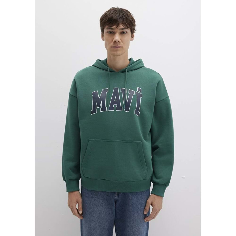 Mavi M067149-71874 Logo Baskılı Erkek Kapüşonlu Sweatshirt