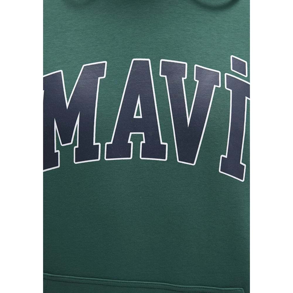 Mavi M067149-71874 Logo Baskılı Erkek Kapüşonlu Sweatshirt