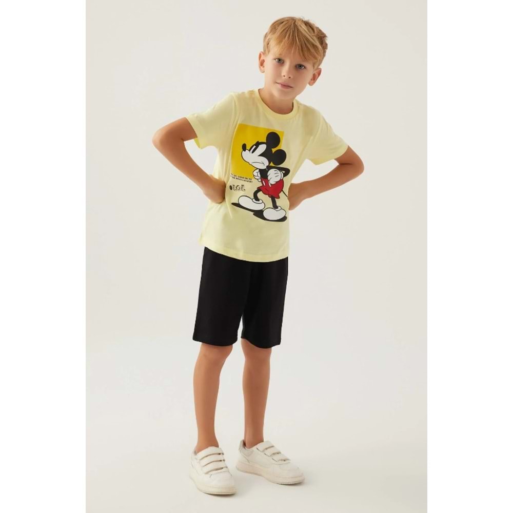 Minnie Mouse Lisanslı D4883 Beyond T-Shirt ve Şort Alt Üst Erkek Çocuk Takımı
