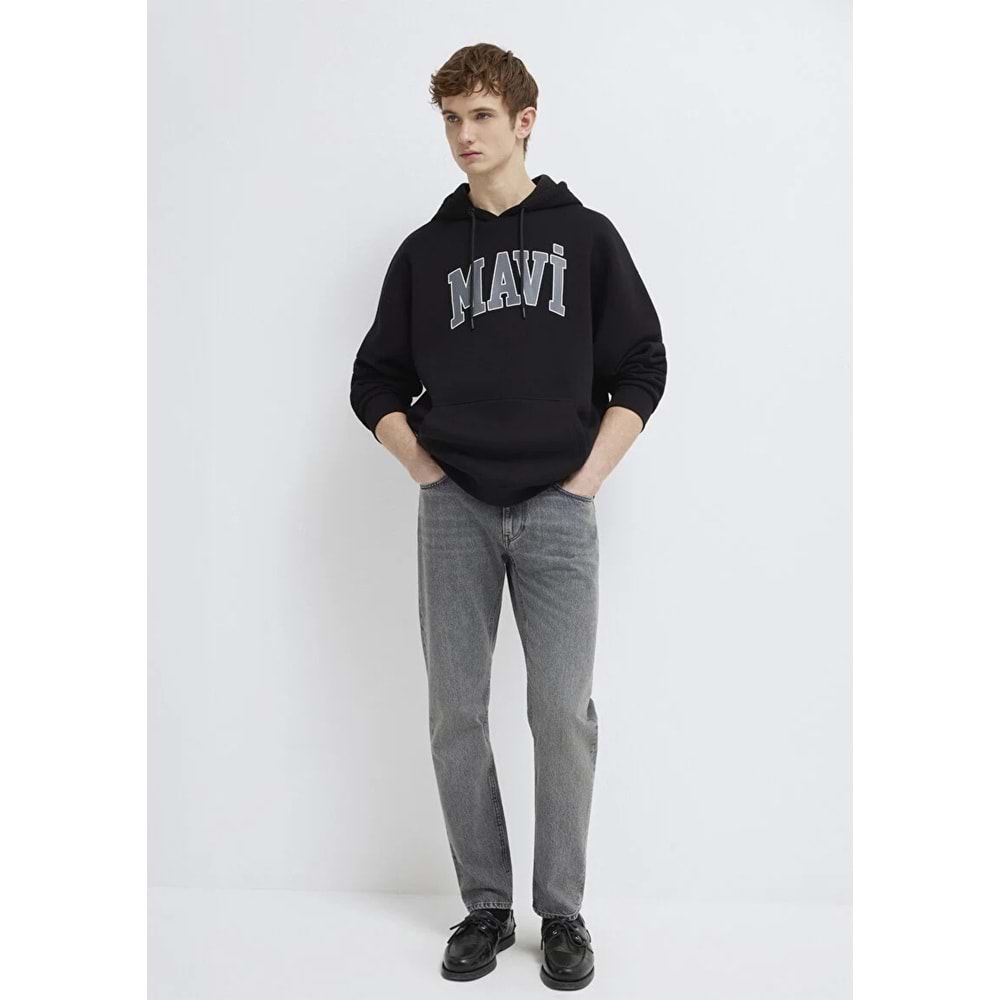 Mavi M067149-902 Logo Baskılı Erkek Kapüşonlu Sweatshirt