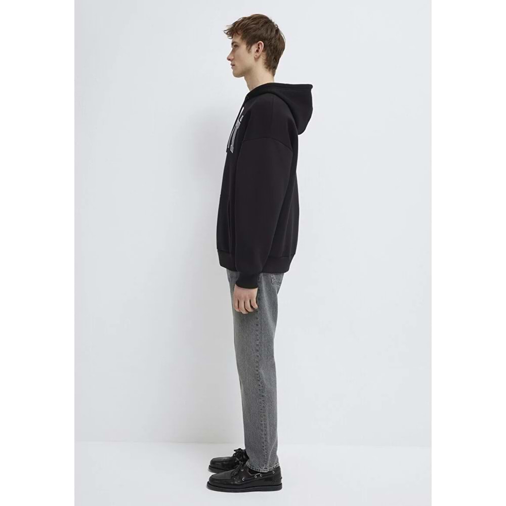 Mavi M067149-902 Logo Baskılı Erkek Kapüşonlu Sweatshirt
