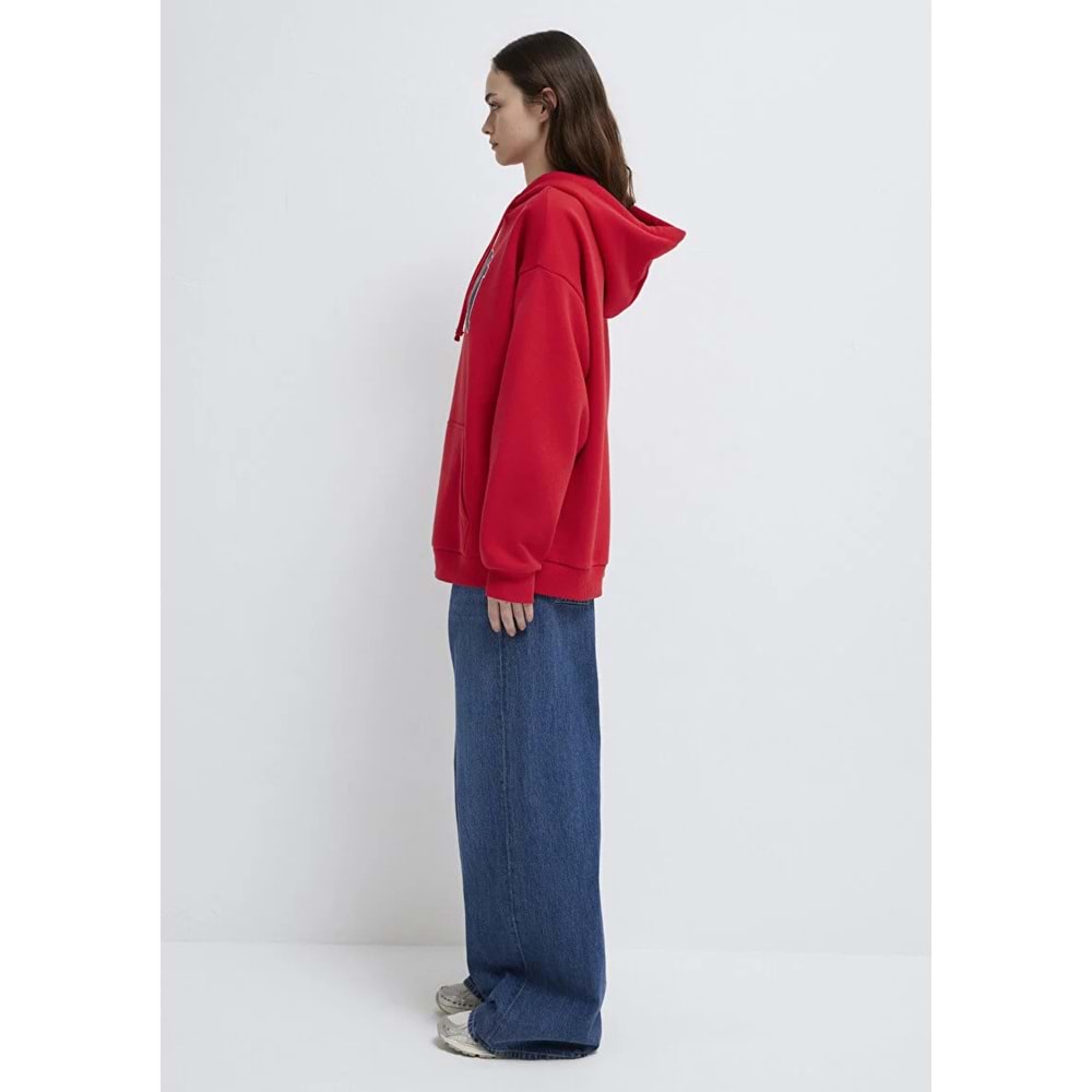 Mavi M1600361-82054 Mavi Logo Baskılı Kapüşonlu Kadın Sweatshirt