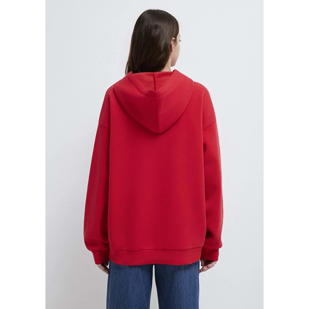 Mavi M1600361-82054 Mavi Logo Baskılı Kapüşonlu Kadın Sweatshirt