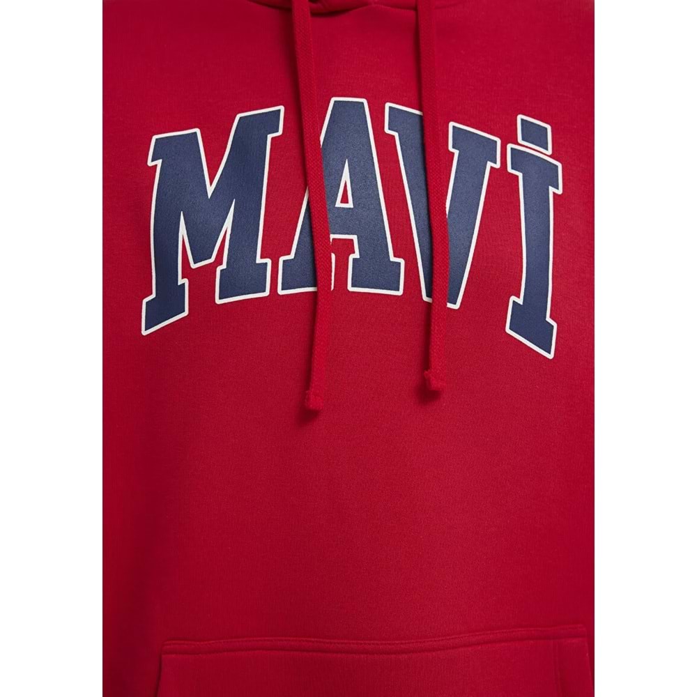 Mavi M1600361-82054 Mavi Logo Baskılı Kapüşonlu Kadın Sweatshirt