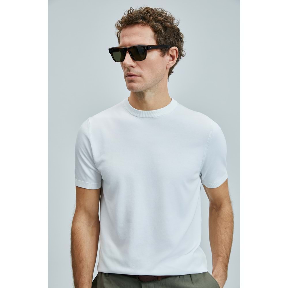 Lufian 111090110 Tıno Modal Karışımlı Tişort Erkek T-Shirt