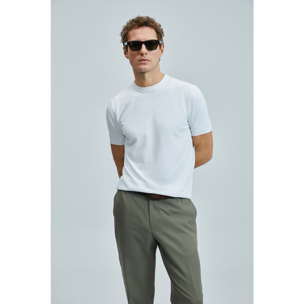 Lufian 111090110 Tıno Modal Karışımlı Tişort Erkek T-Shirt