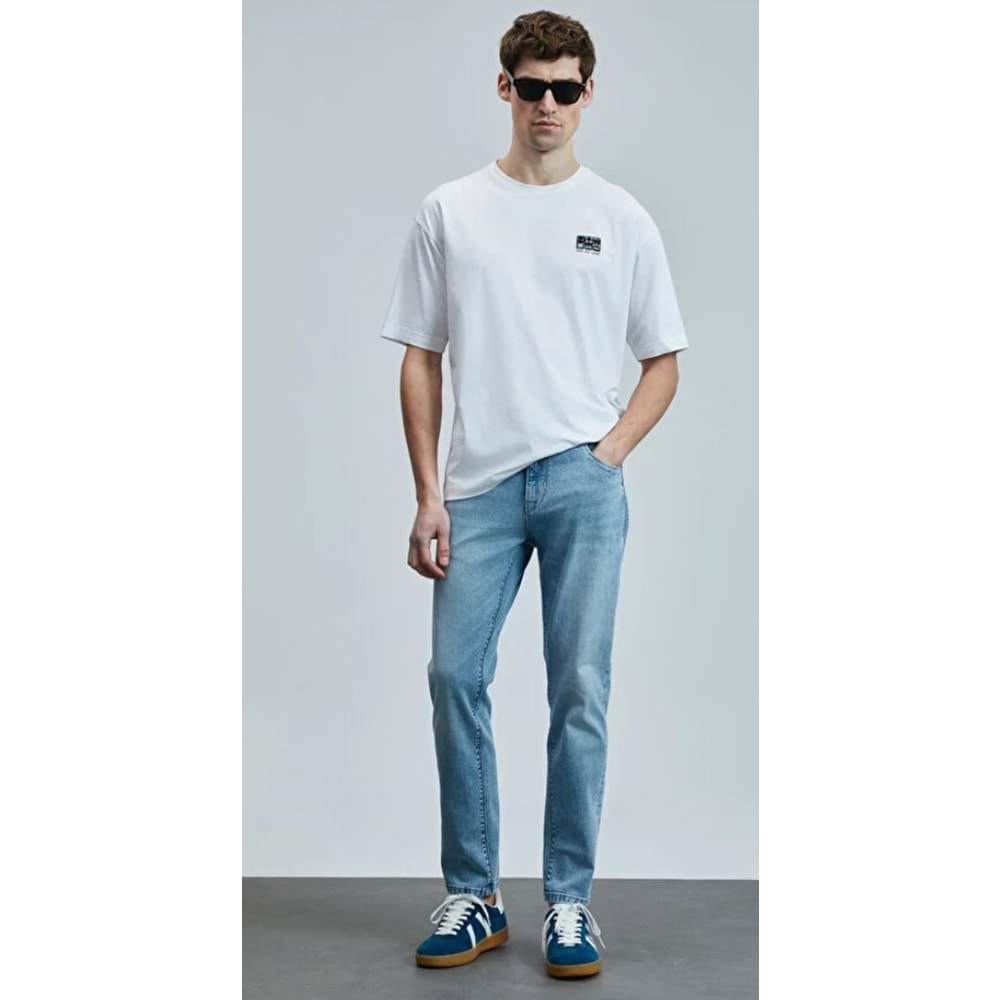 Lufian 111200190 Nıcolo Smart Jean Erkek Pantolon Slim Fit Erkek Kot Pantolon