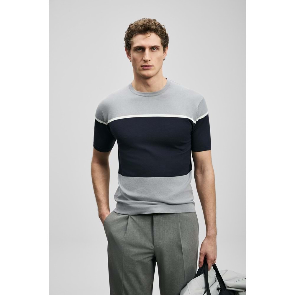 Lufian 111090148 Enzo Erkek Modal Karisimli T-Shirt Erkek Tişort