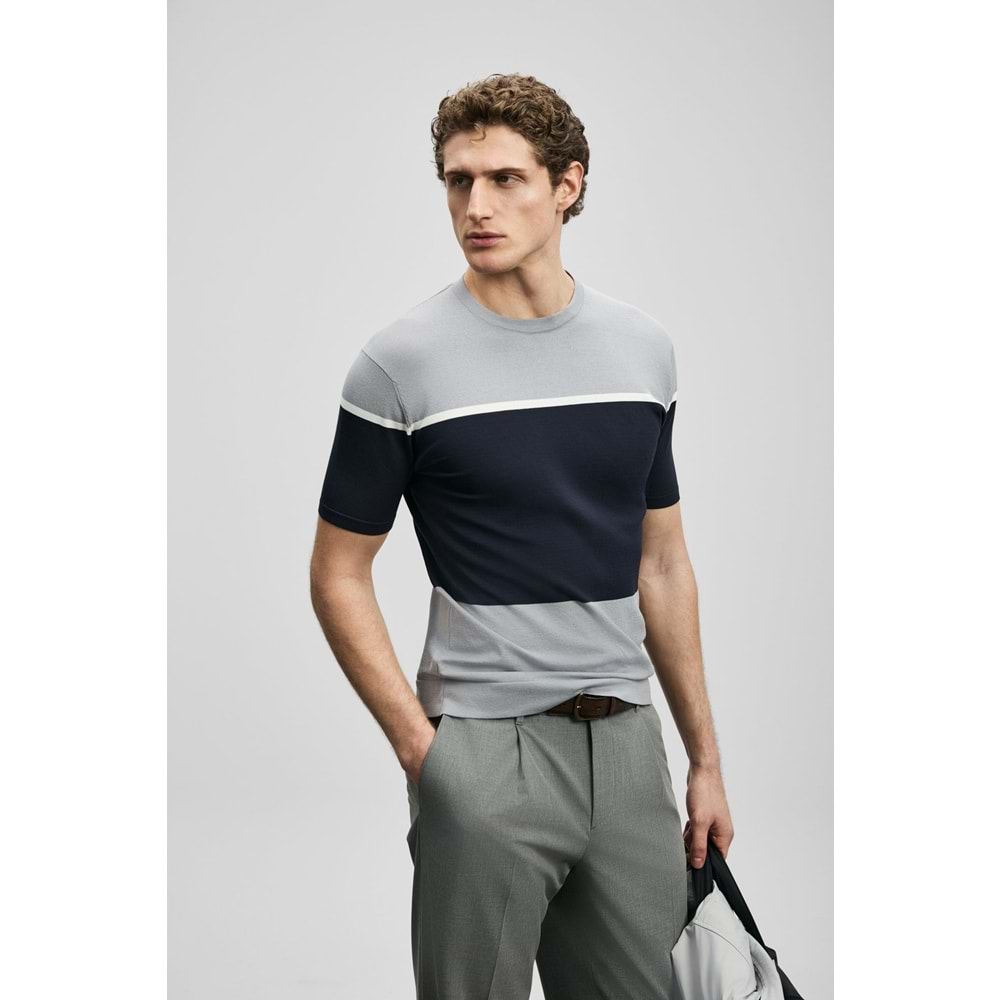 Lufian 111090148 Enzo Erkek Modal Karisimli T-Shirt Erkek Tişort