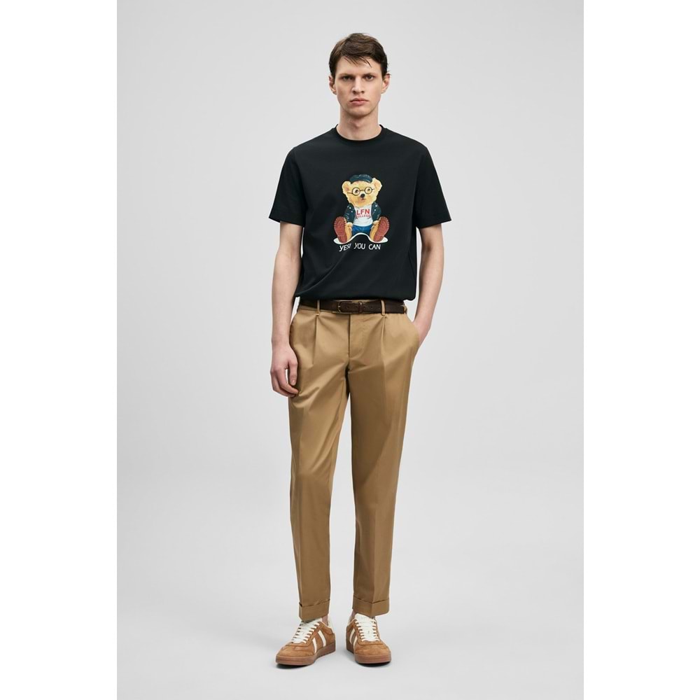 Lufian 111020305 Teddy Modern Grafik T- Shirt Erkek T-Shirt