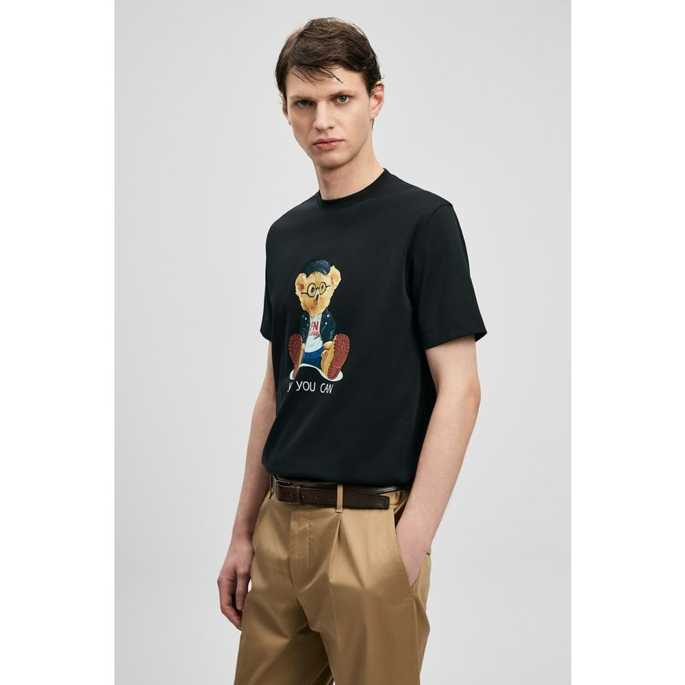 Lufian 111020305 Teddy Modern Grafik T- Shirt Erkek T-Shirt
