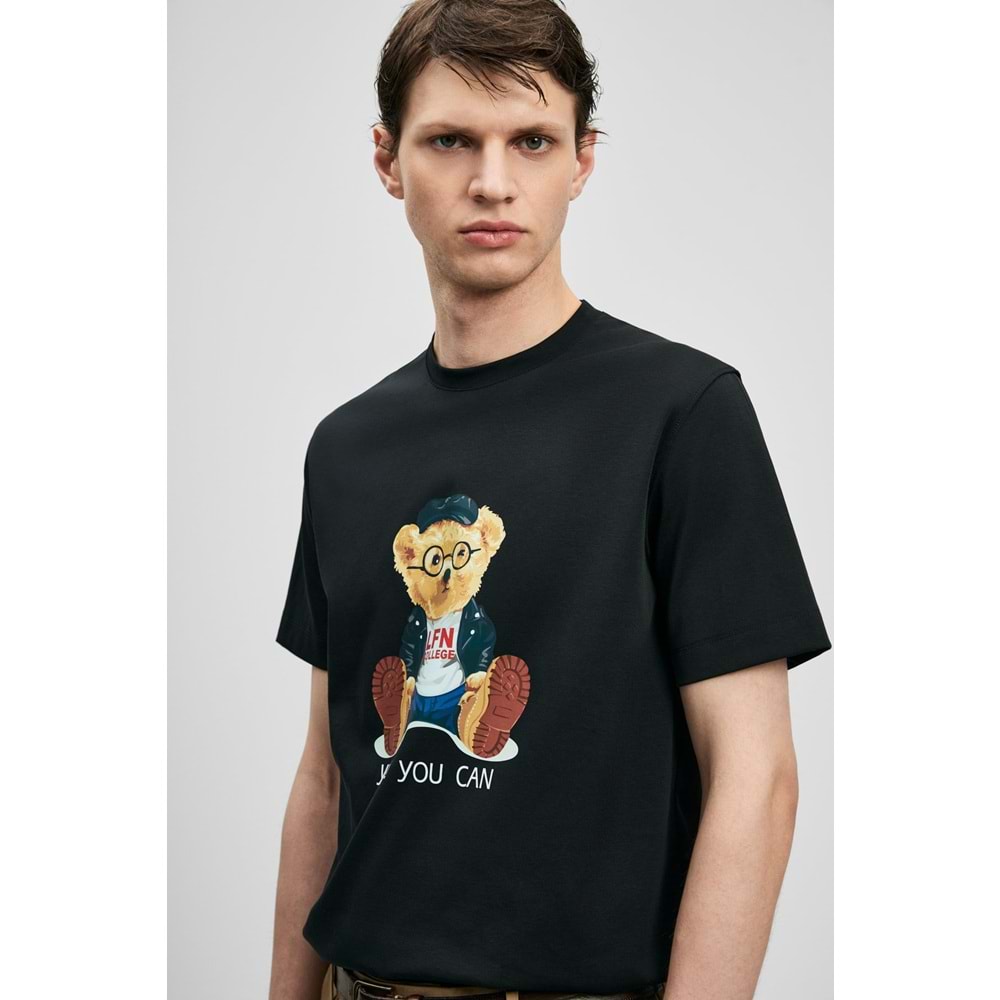 Lufian 111020305 Teddy Modern Grafik T- Shirt Erkek T-Shirt