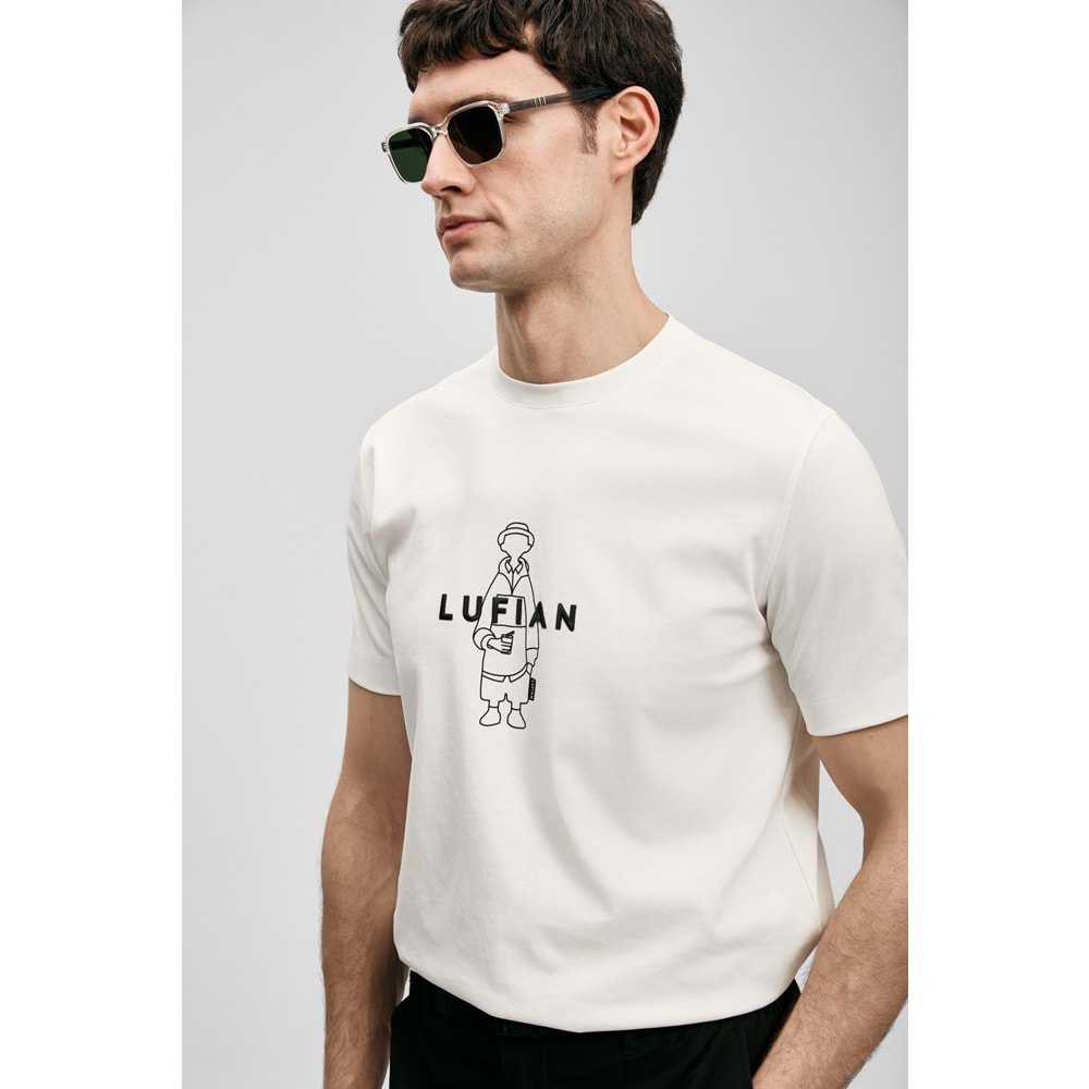 Lufian 111020307 Sımbad Modern Grafik T- Shirt Erkek T-Shirt
