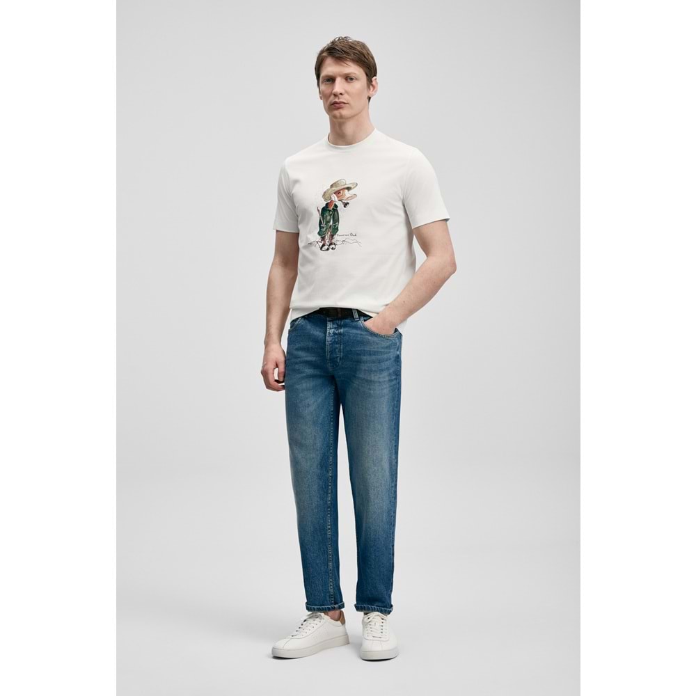 Lufian 111020292 Duck Modern Grafik T-Shirt Erkek Tişort