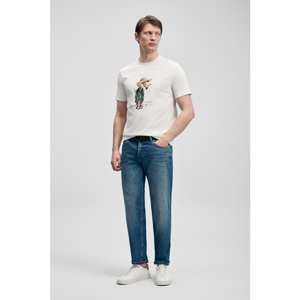 Lufian 111020292 Duck Modern Grafik T-Shirt Erkek Tişort