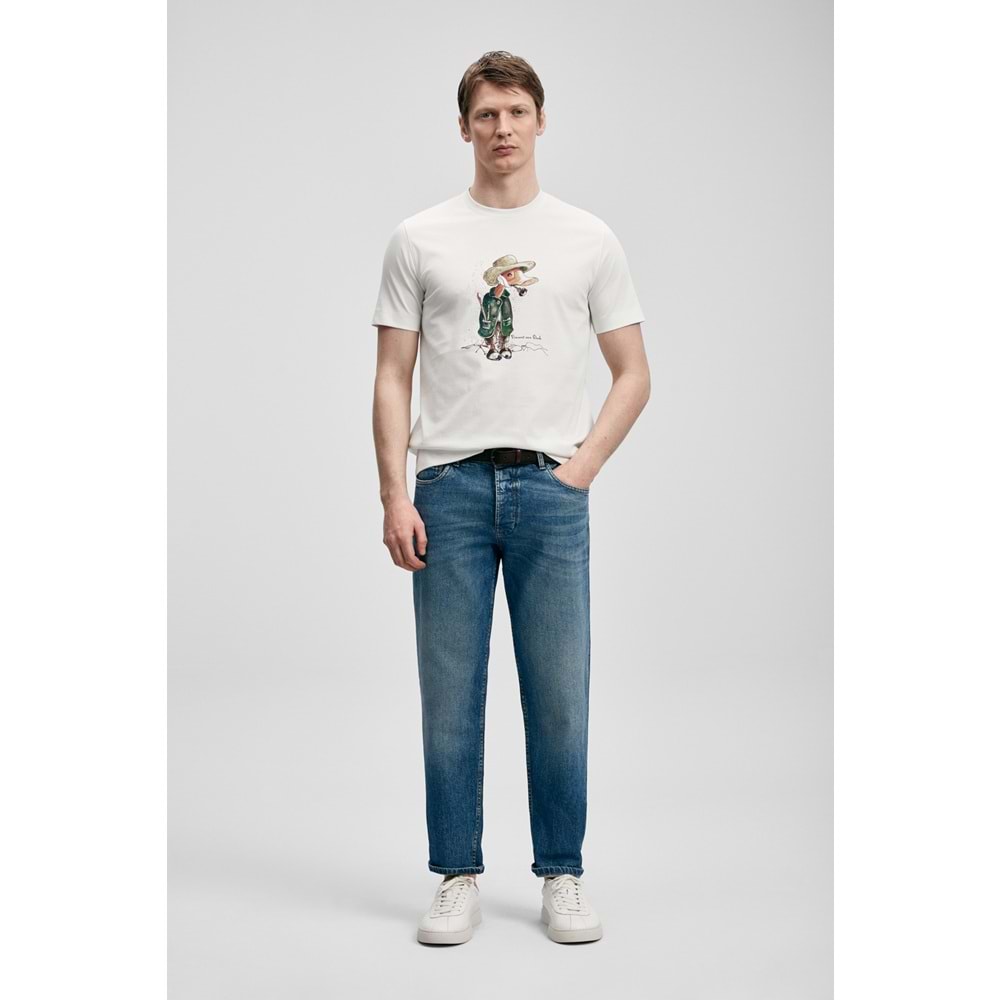 Lufian 111020292 Duck Modern Grafik T-Shirt Erkek Tişort