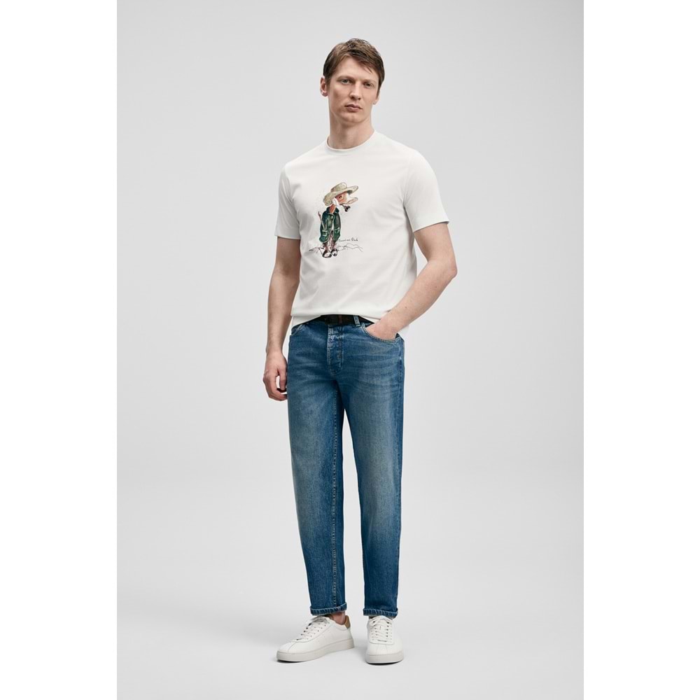 Lufian 111020292 Duck Modern Grafik T-Shirt Erkek Tişort