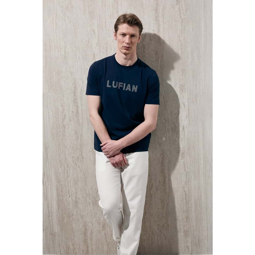 Lufian 111020280 Oscar Modern Grafik T- Shirt Tişört Erkek Tişort