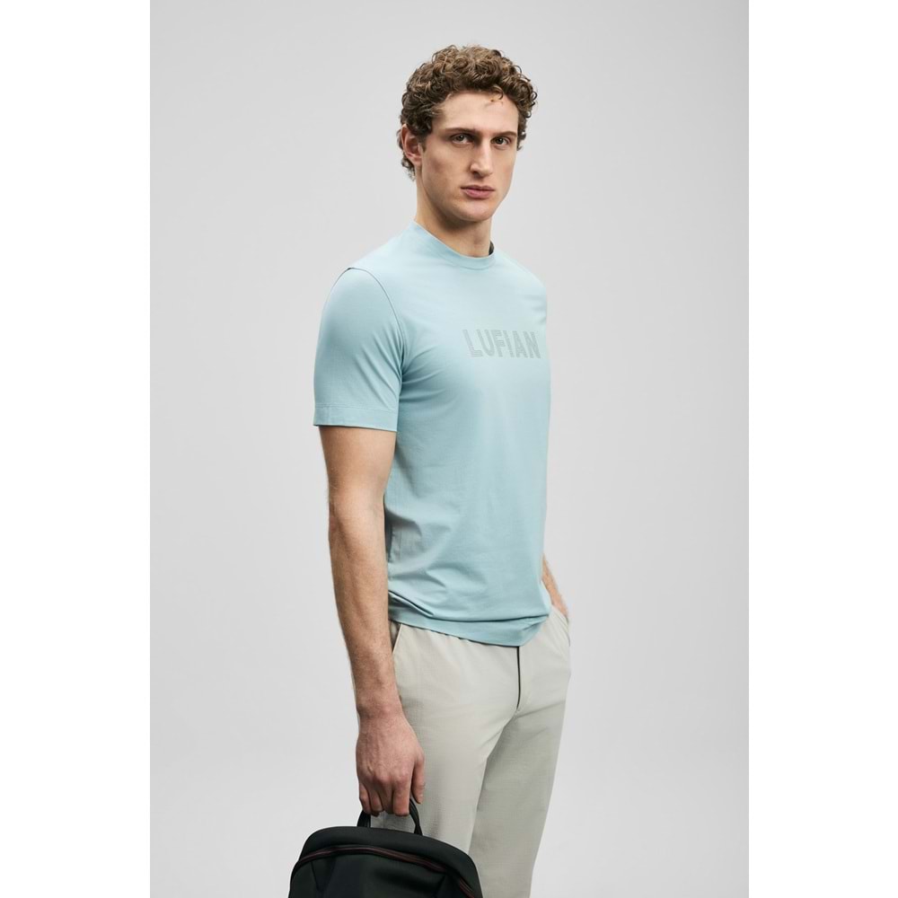 Lufian 111020280 Oscar Modern Grafik T- Shirt Tişört Erkek Tişort