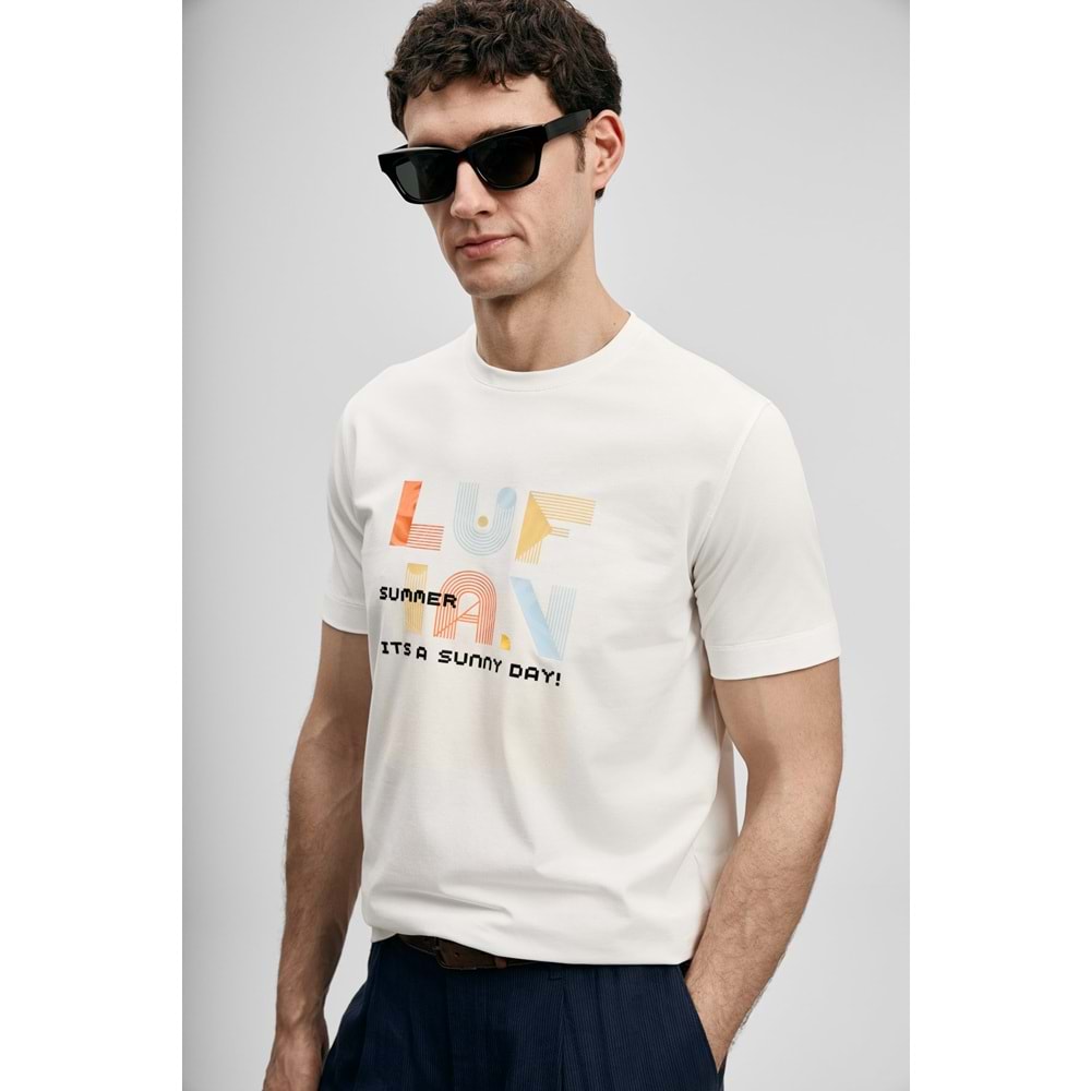 Lufian 111020291 Sunny Modern Grafik T- Shirt Erkek Tişort
