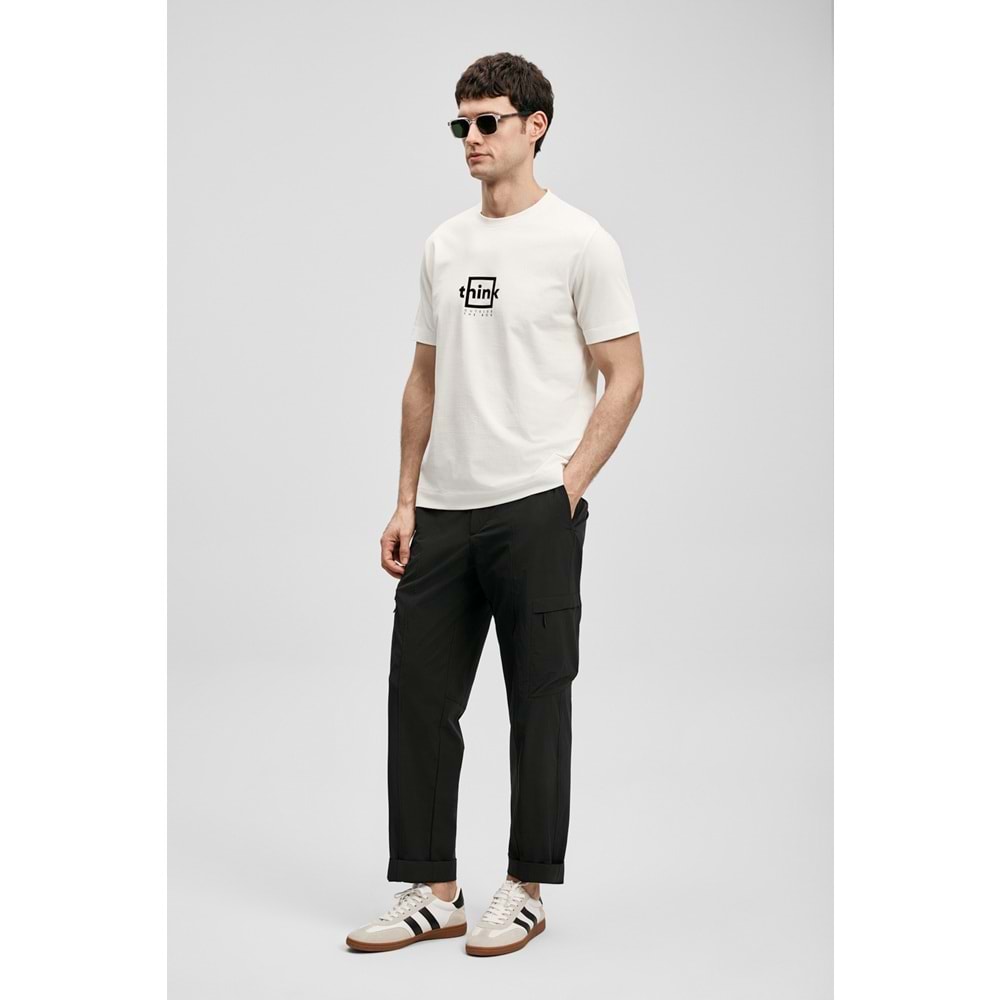 Lufian 111020310 Thınk Modern Grafik T- Shirt Tişört Erkek Tişort