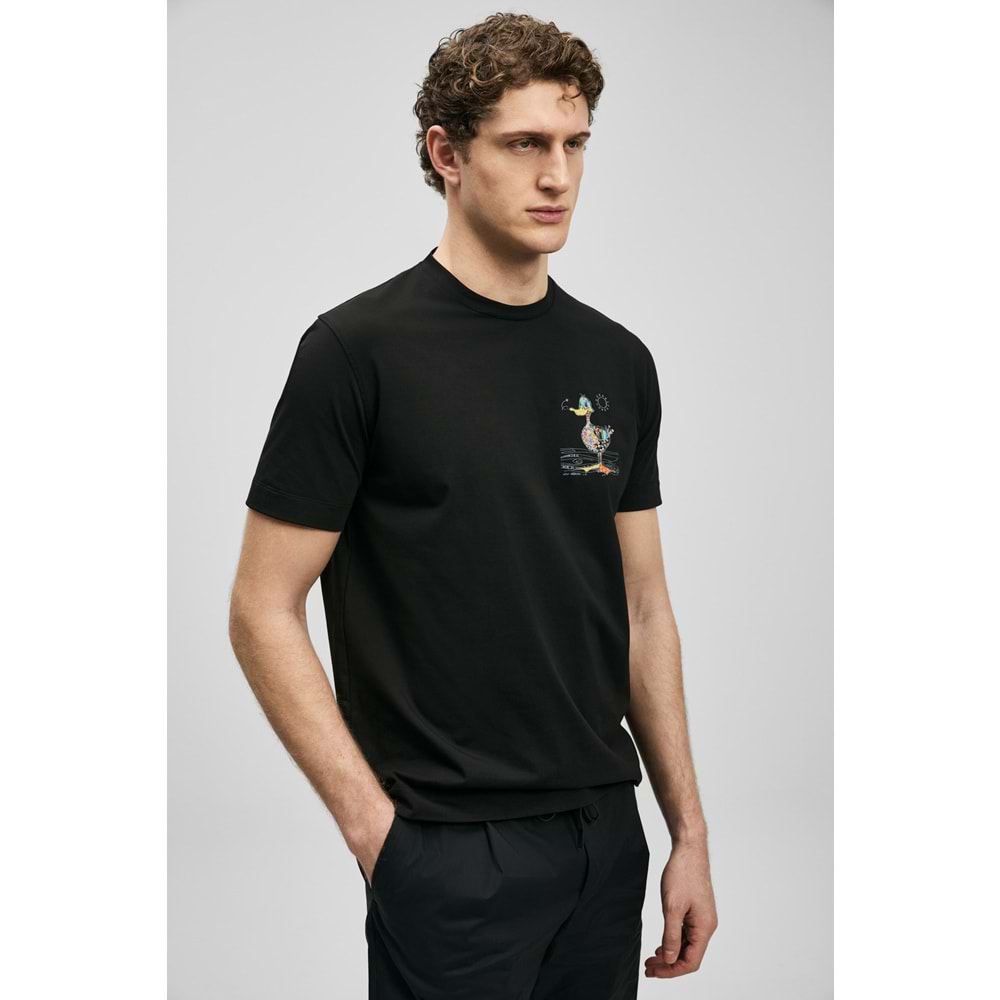 Lufian 111020313 Fınx Modern Grafik T- Shirt Erkek Tişort