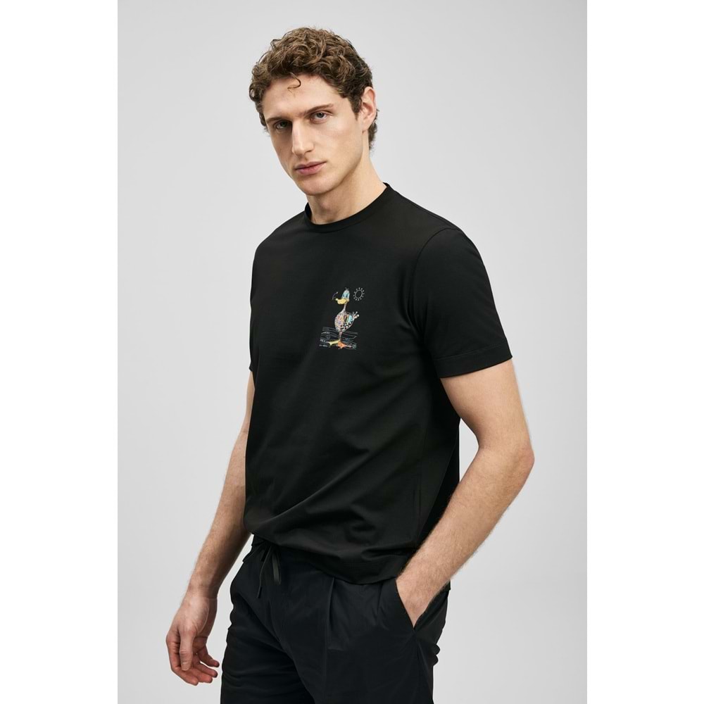 Lufian 111020313 Fınx Modern Grafik T- Shirt Erkek Tişort