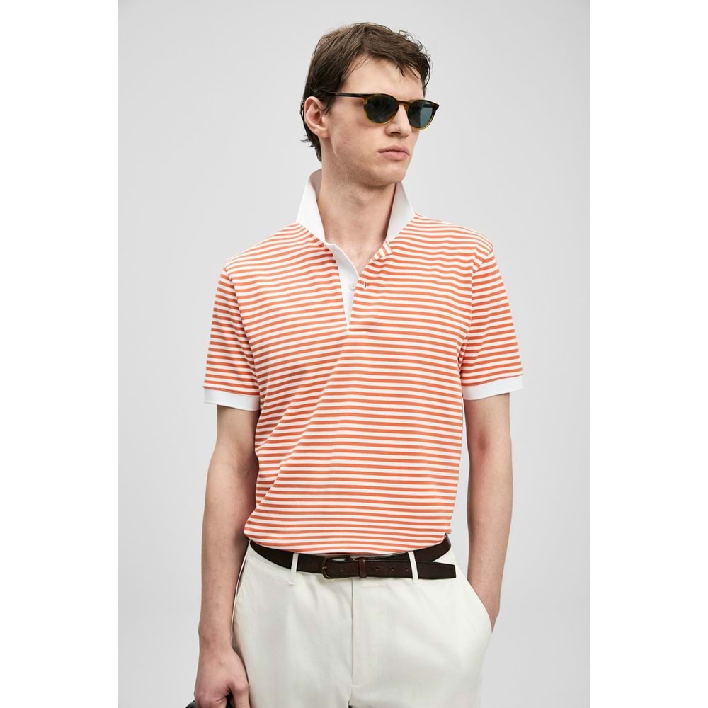 Lufian 111040248 Landon Smart Polo Yaka Tişört Erkek Tişort