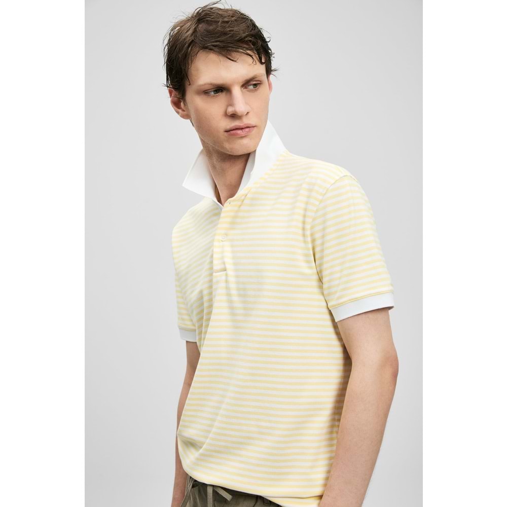 Lufian 111040248 Landon Smart Polo Yaka Tişört Erkek Tişort