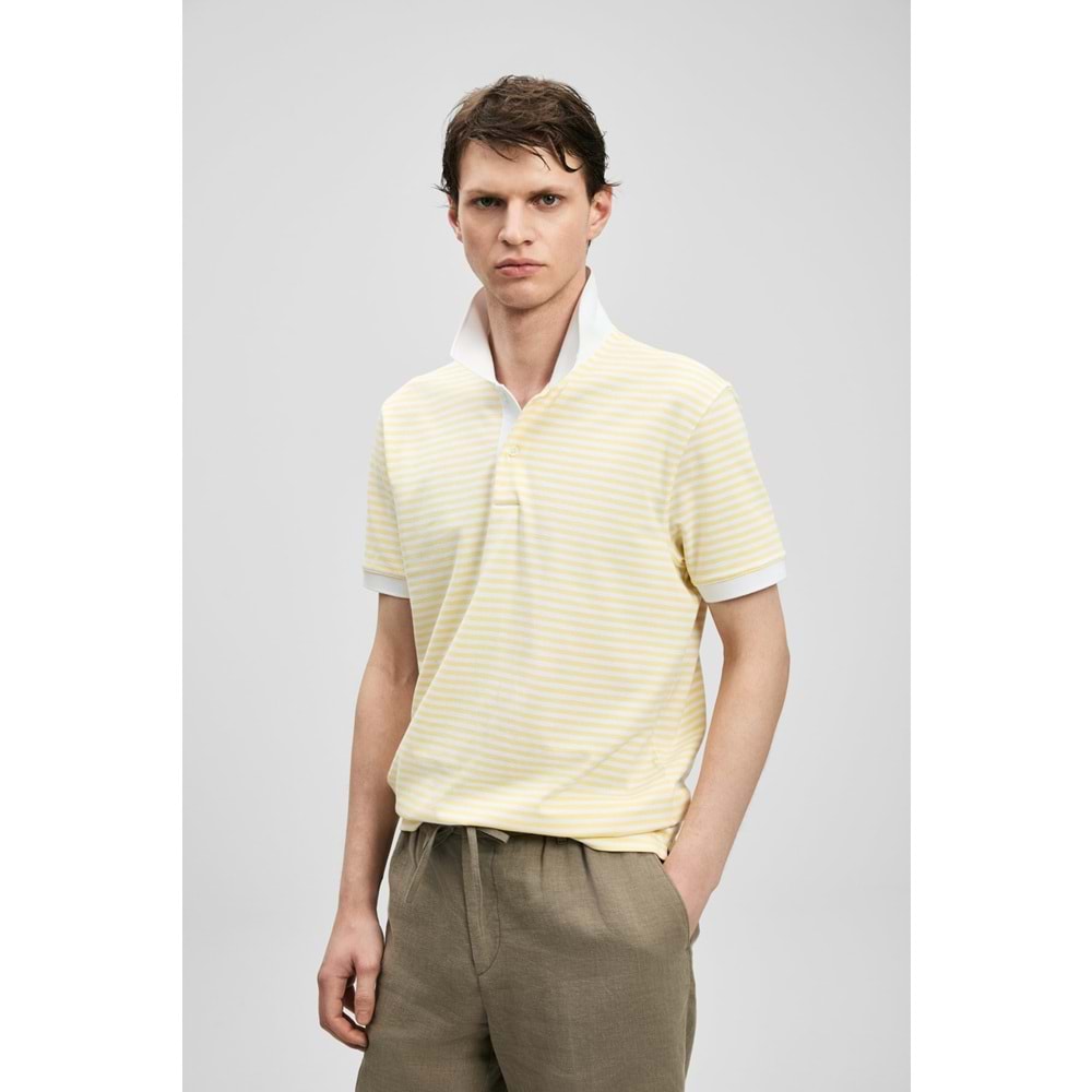 Lufian 111040248 Landon Smart Polo Yaka Tişört Erkek Tişort