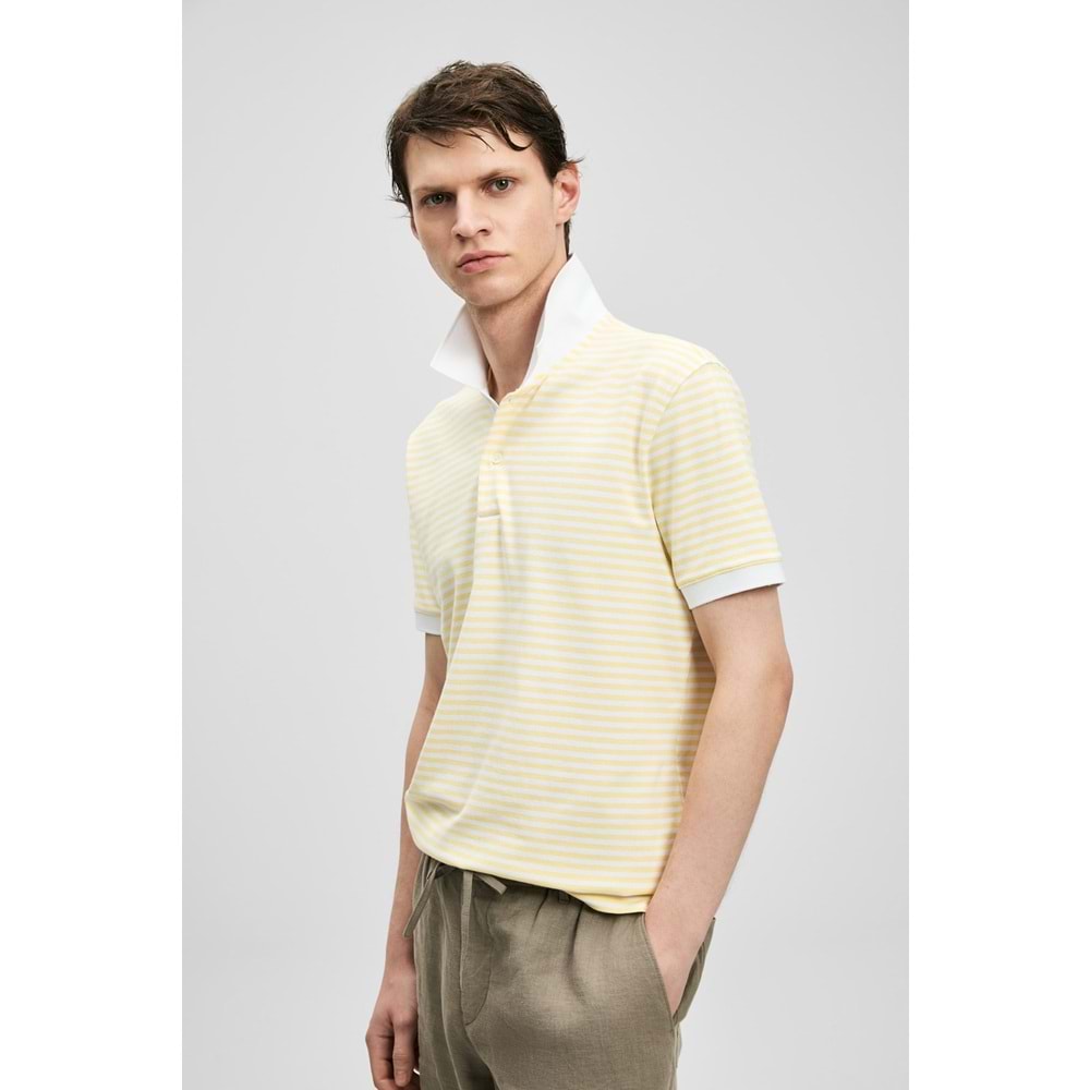 Lufian 111040248 Landon Smart Polo Yaka Tişört Erkek Tişort