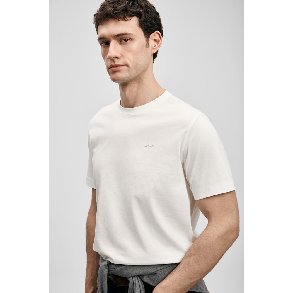 Lufian 111020321 Bran Modern Grafik T- Shirt Tişört Erkek Tişort