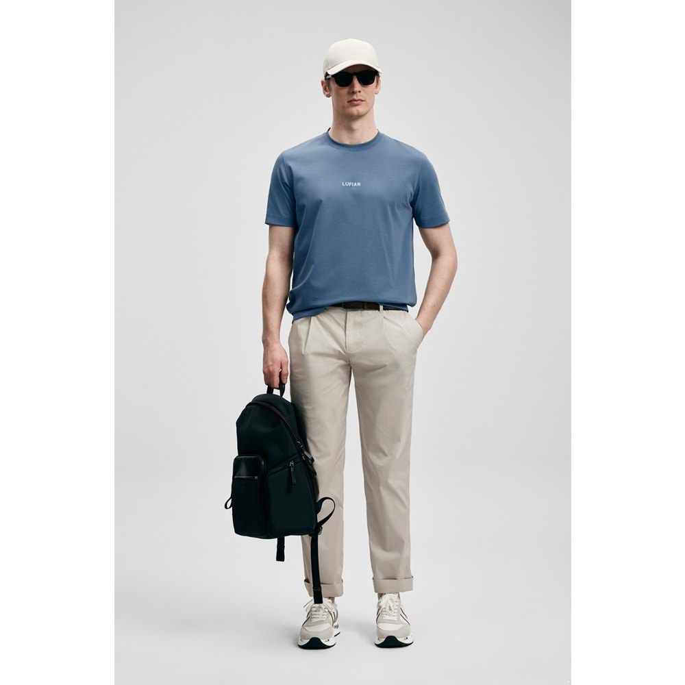 Lufian 111020322 Marcus Modern Grafik T- Shirt Tişört Erkek Tişort
