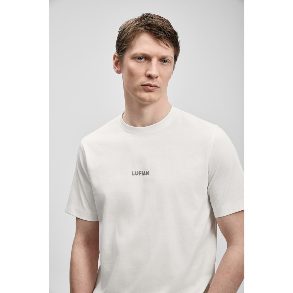 Lufian 111020322 Marcus Modern Grafik T- Shirt Tişört Erkek Tişort