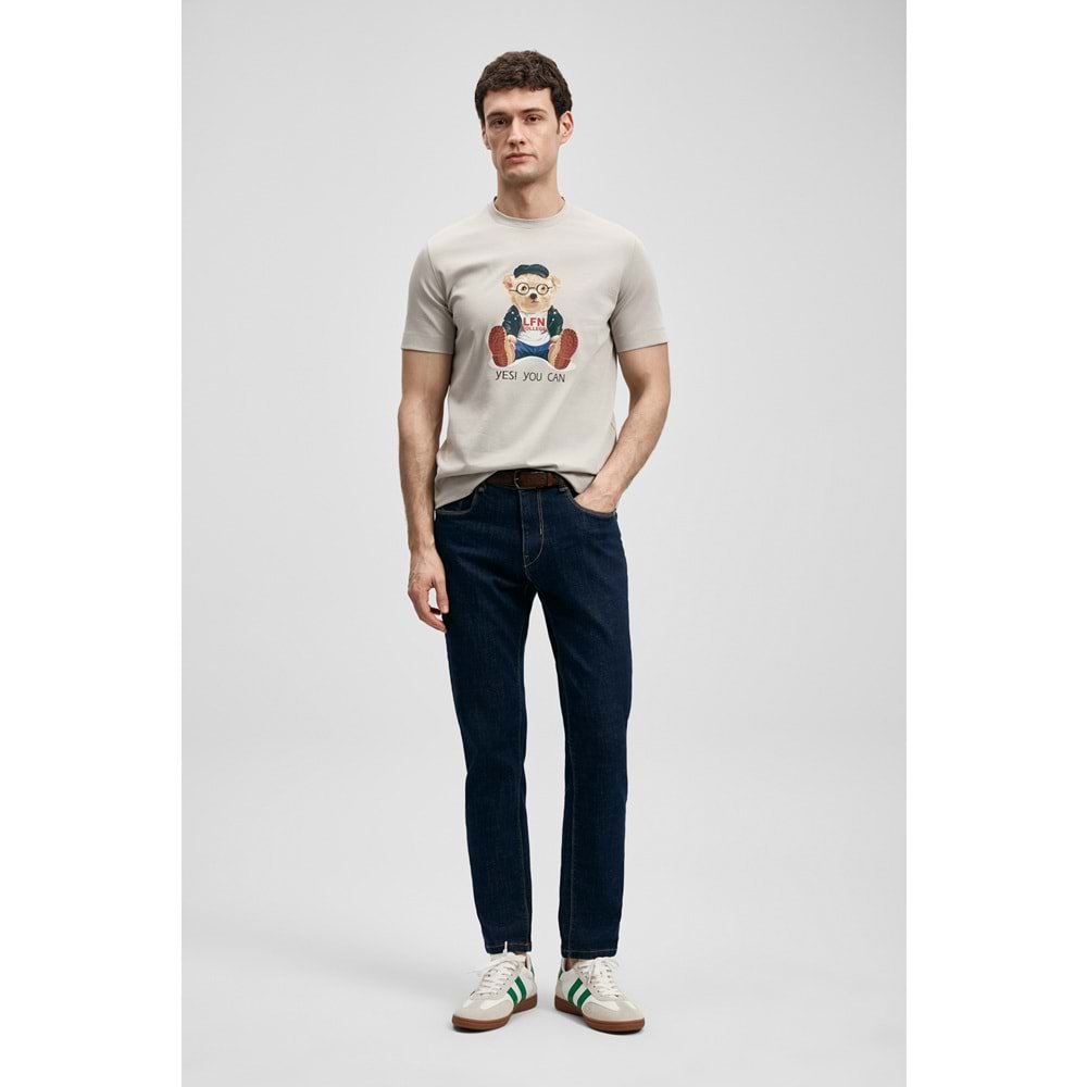 Lufian 111020305 Teddy Modern Grafik T- Shirt Erkek T-Shirt
