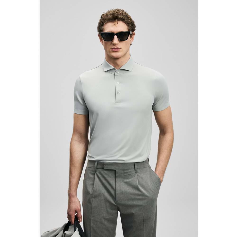 Lufian 111040240 Spencer Hi- Tech Performance Dikişsiz Polo Yaka Tişört Erkek Tişort