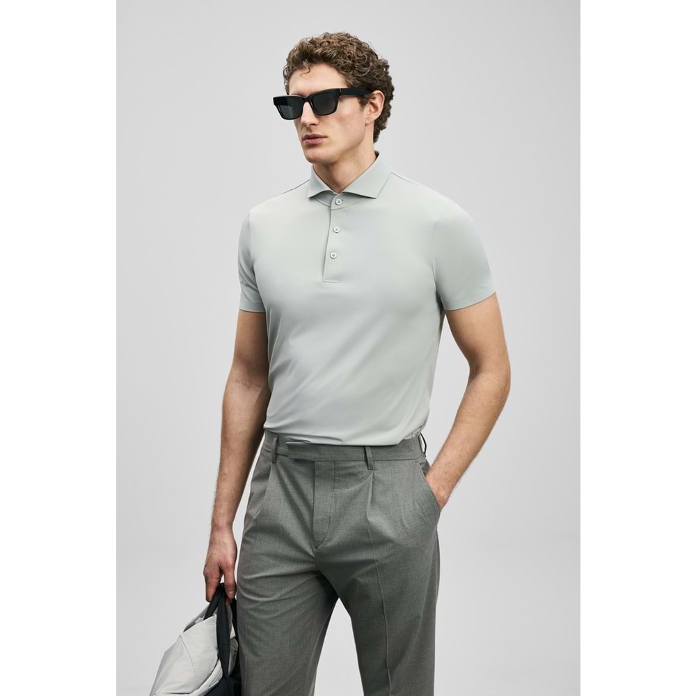 Lufian 111040240 Spencer Hi- Tech Performance Dikişsiz Polo Yaka Tişört Erkek Tişort