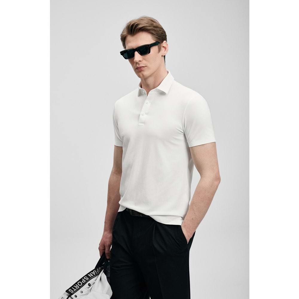 Lufian 111040241 Jaxon Hi- Tech Performance Dikişsiz Polo Yaka Tişört Erkek Tişort