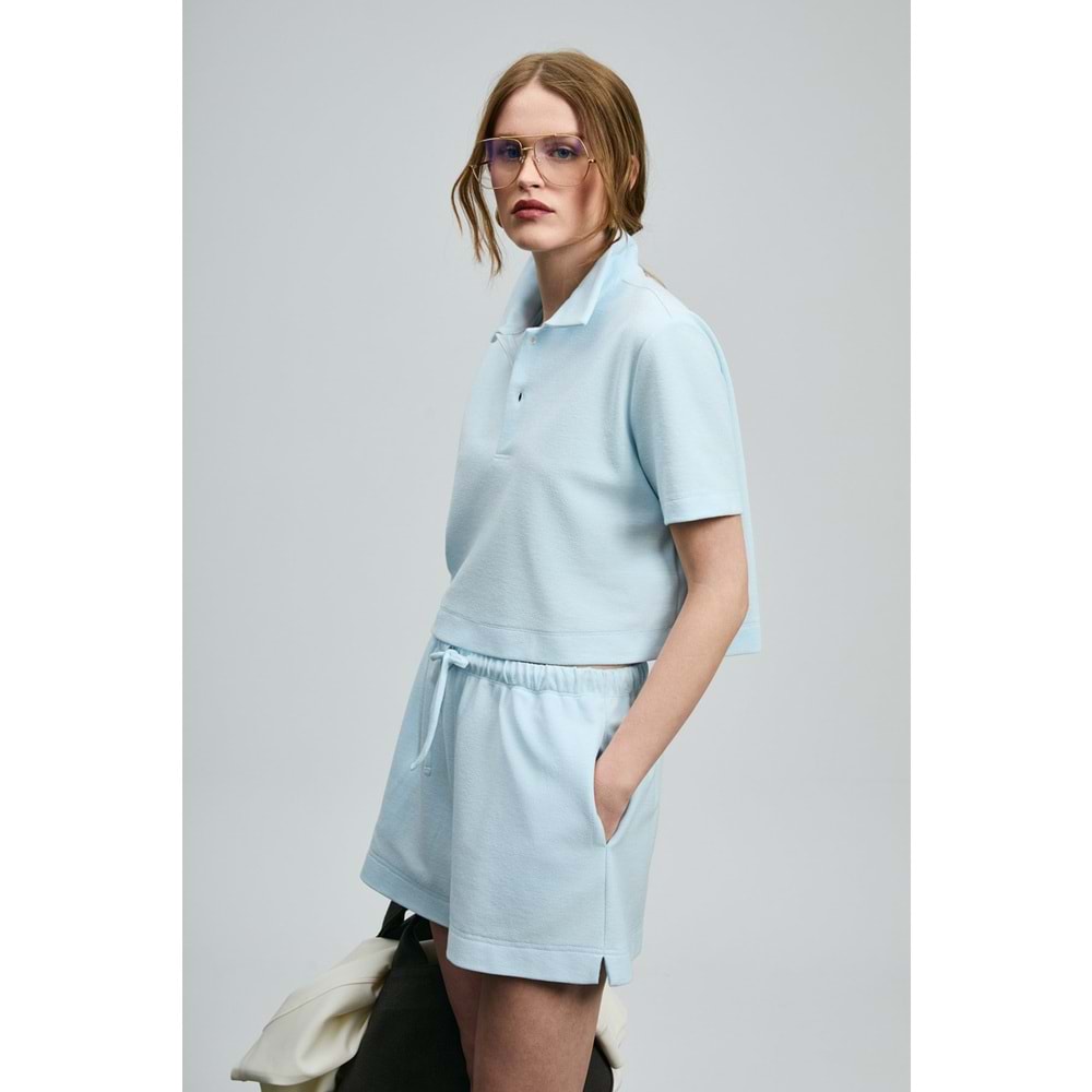 Lufian 121040001 Narın Polo Yaka T-Shirt Kadın Tişört