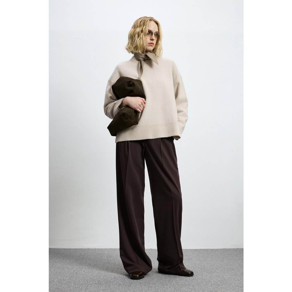 Lufian 122090050 Pamela Deve Tüyü Karışımlı Triko Kazak Kadın Sweatshirt