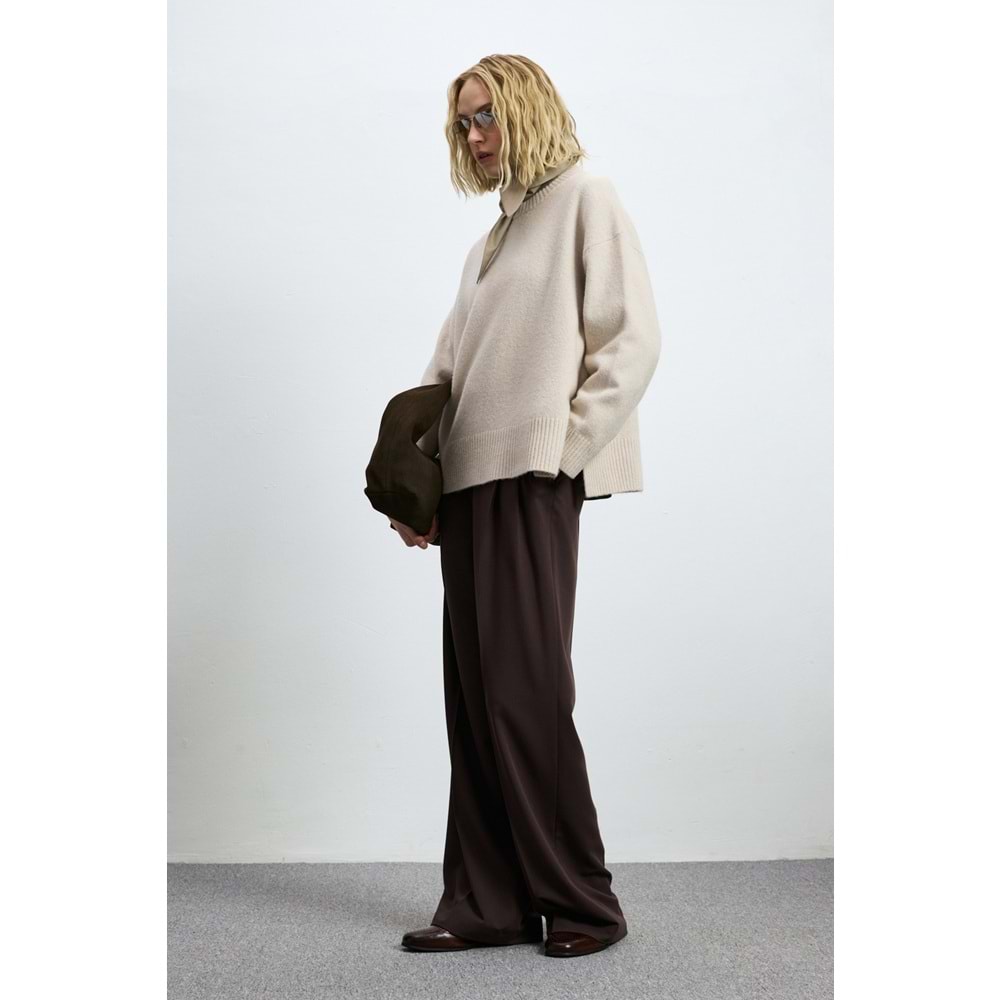 Lufian 122090050 Pamela Deve Tüyü Karışımlı Triko Kazak Kadın Sweatshirt