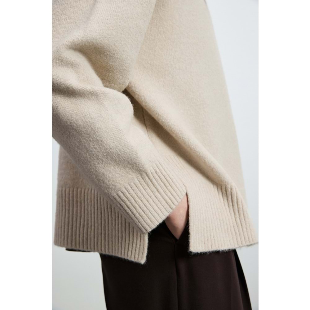 Lufian 122090050 Pamela Deve Tüyü Karışımlı Triko Kazak Kadın Sweatshirt
