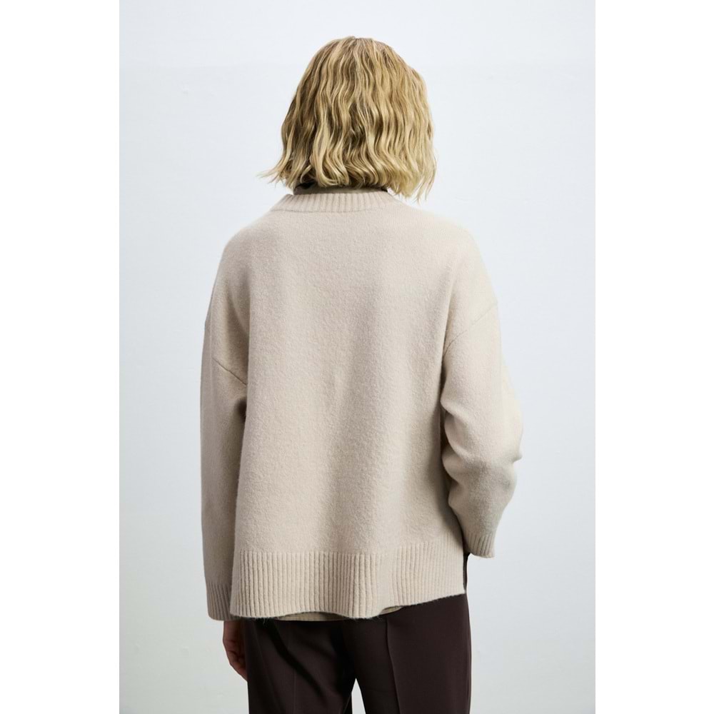 Lufian 122090050 Pamela Deve Tüyü Karışımlı Triko Kazak Kadın Sweatshirt