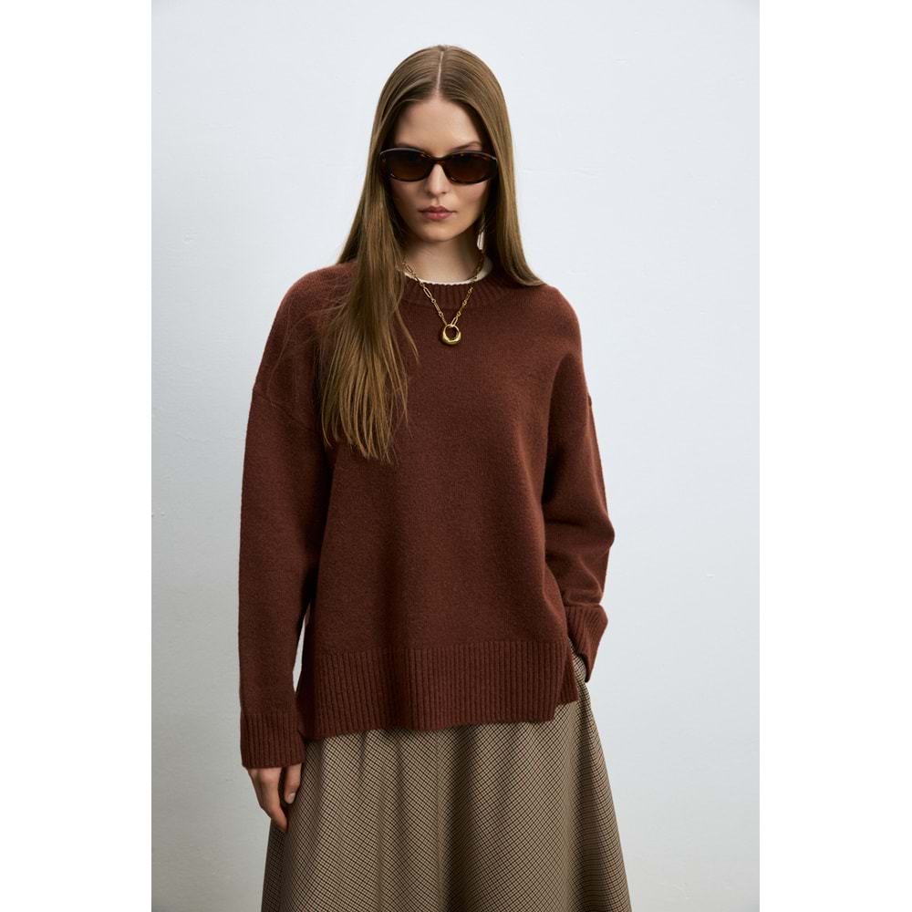 Lufian 122090050 Pamela Deve Tüyü Karışımlı Triko Kazak Kadın Sweatshirt