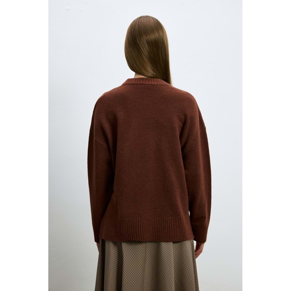 Lufian 122090050 Pamela Deve Tüyü Karışımlı Triko Kazak Kadın Sweatshirt