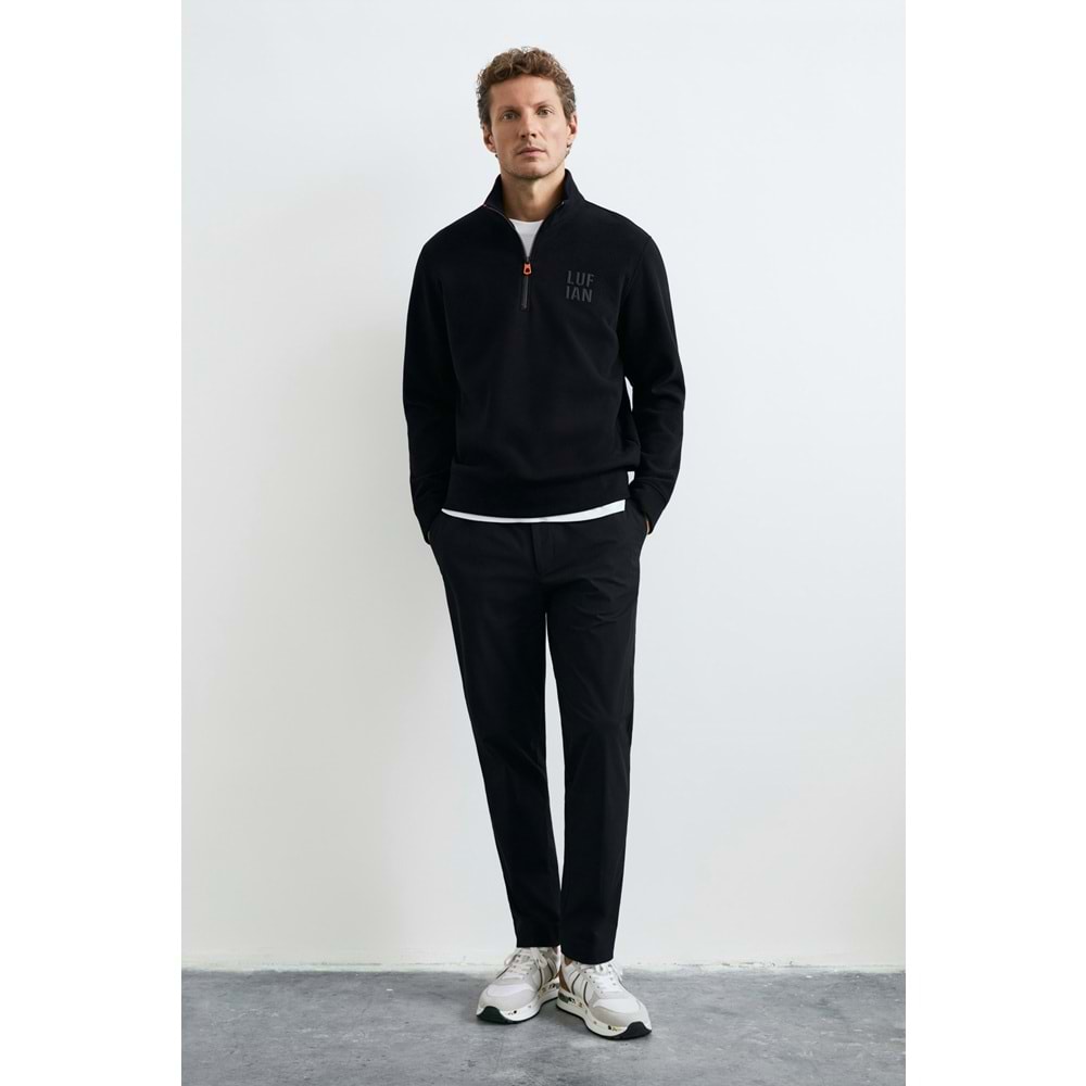 Lufian 112030213 Chase Yarım Fermuarlı Kapüşonlu Erkek Sweatshirt