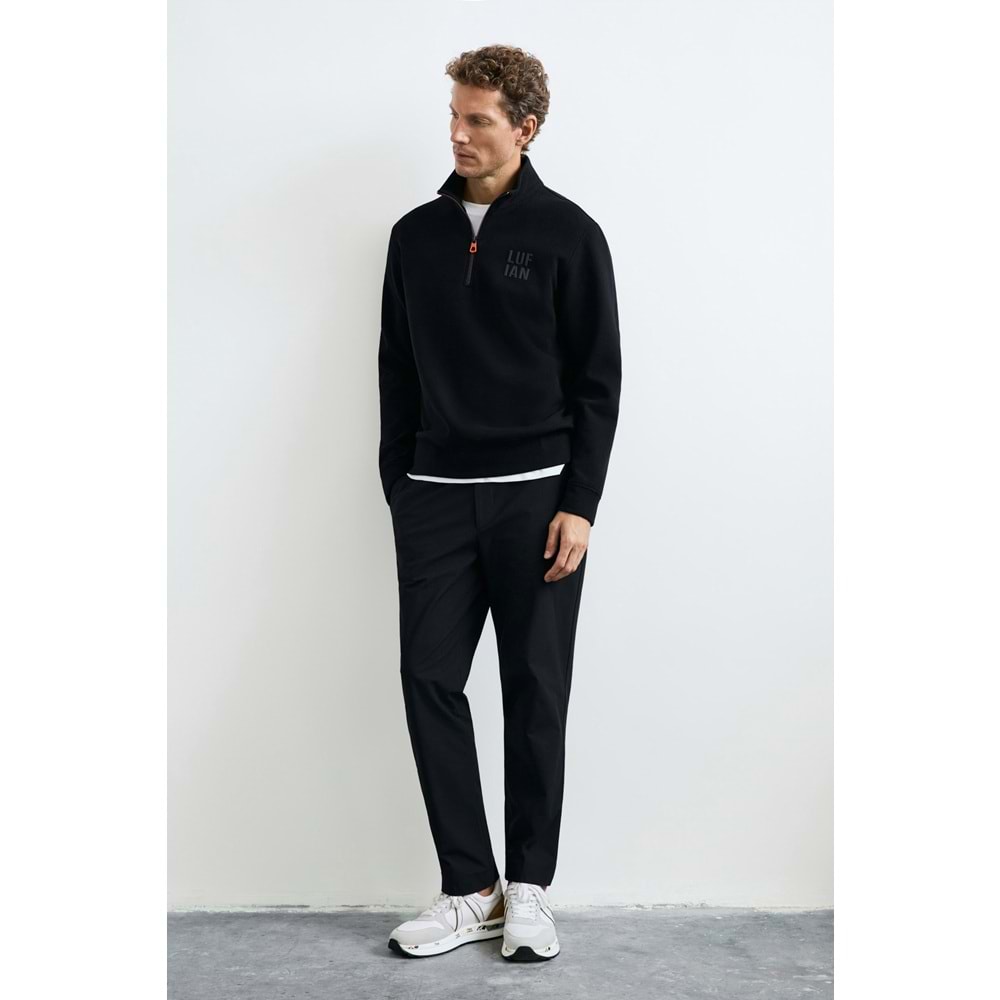 Lufian 112030213 Chase Yarım Fermuarlı Kapüşonlu Erkek Sweatshirt
